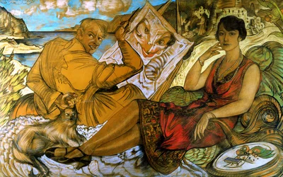 Deception of Woman, with Self-Portrait Portrait of Maryla Grossmanowa